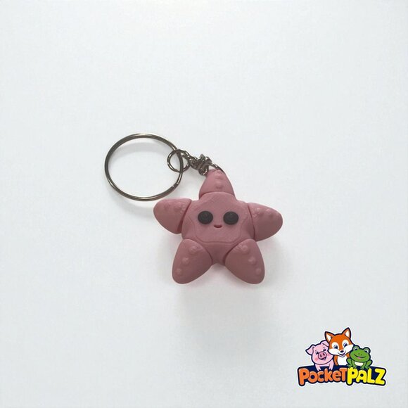 3D Printed Articulated Baby Starfish Fidget Keychain Pack of 3 - Picture 5 of 7